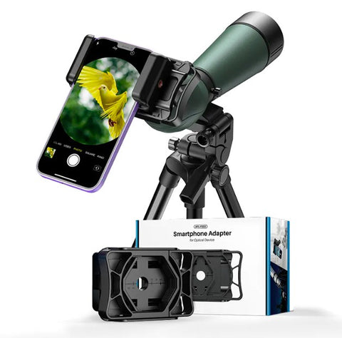 Apexel Smartphone Holder For Spotting Scopes, Telescopes, Binoculars & Microscopes