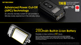 Nitecore 500 Lumen Usb C Rechargeable Keychain Flashlight Black