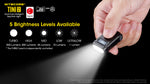 Nitecore 500 Lumen Usb C Rechargeable Keychain Flashlight Black