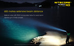 Nitecore 6000 Lumen Rechargeable Flashlight With Nbp68 Hd Battery Pack
