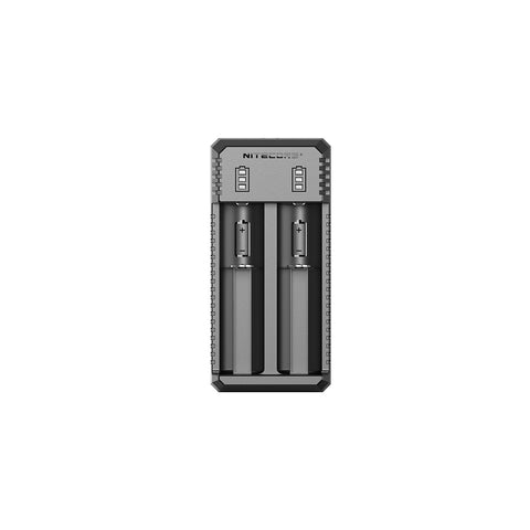 Nitecore Ui2 Dual Slot Usb Charger, For 18650, 21700, 18350, 20700 Batteries