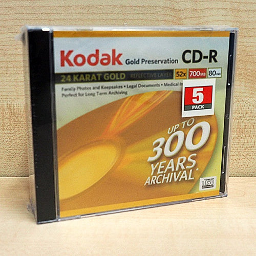 KODAK CD-R 80 GOLD 5PK – Photo and Framed