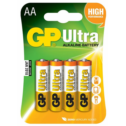 GP AA Ultra Plus Alkaline 4Pk
